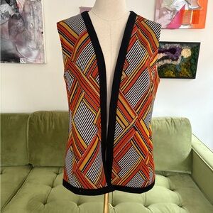 Vintage 60s / 70s Geometric Vest by R&K Knits